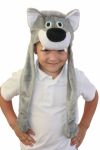 Детская карнавальная шапка Серый Волк, шапка Серого Волка,  безразмерная, детские карнавальные костюмы, карнавальные шапки для взрослых